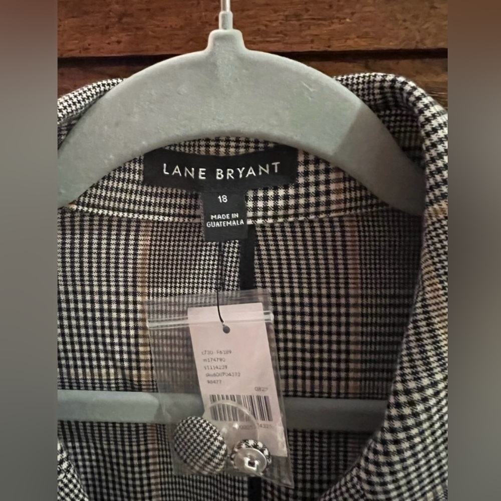 Lane Bryant Double Breasted Plaid Blazer in Bastille Plaid Sz 18 NWT Office Wear - Picture 5 of 11